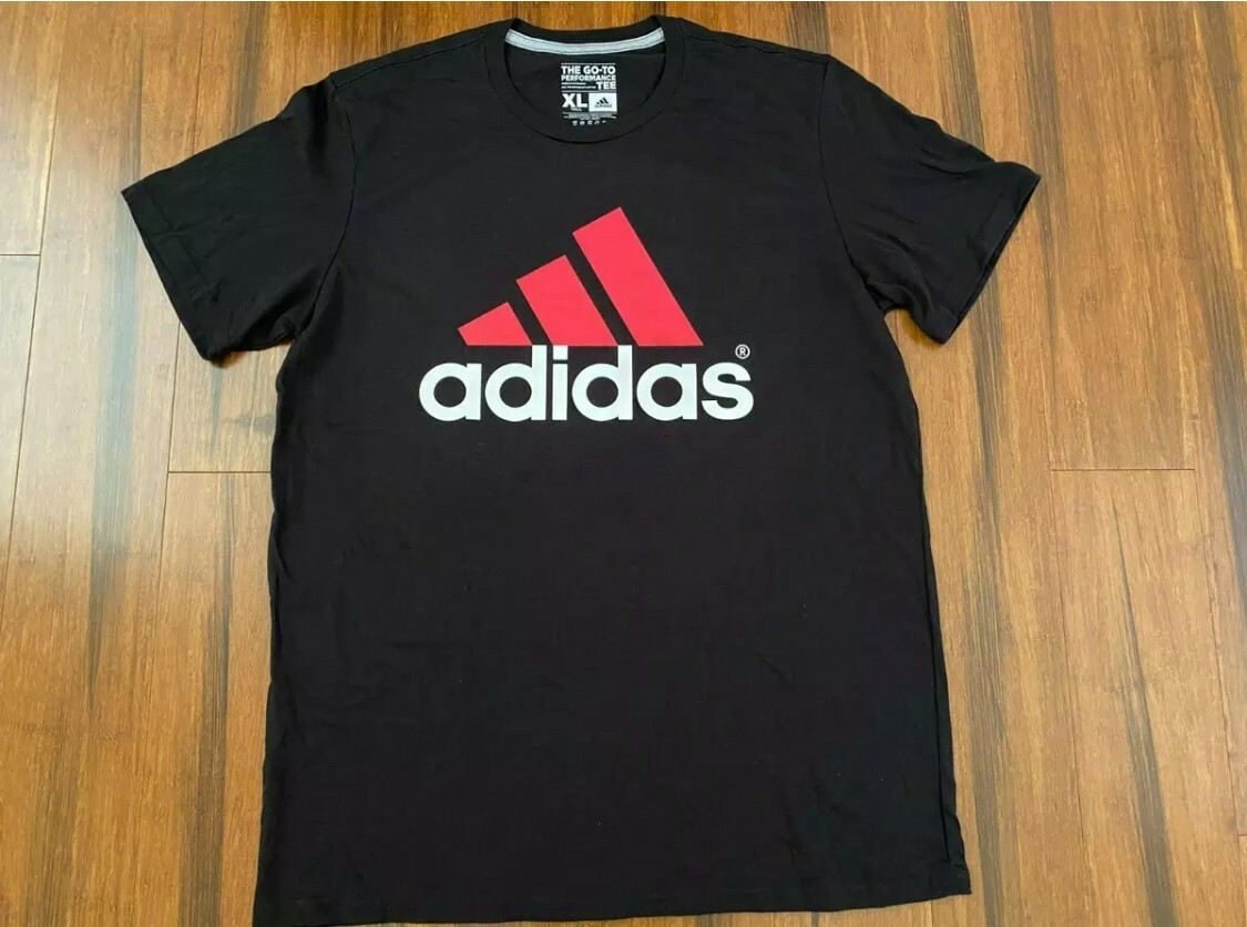 Футболка Adidas Logo Go-To Performance Tee Men s T-shirt Black New 3XL, 4XL,  3XL Tall: купить с доставкой из США, цена 2 620 руб - (284760822007)